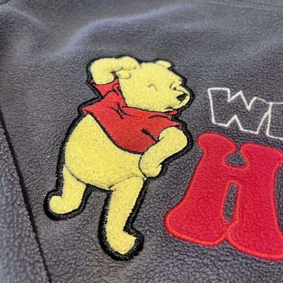 The Disney Store Winnie the Pooh 1/4 Zip Sweatshirt Large Where's My Honey READ - Picture 6 of 9